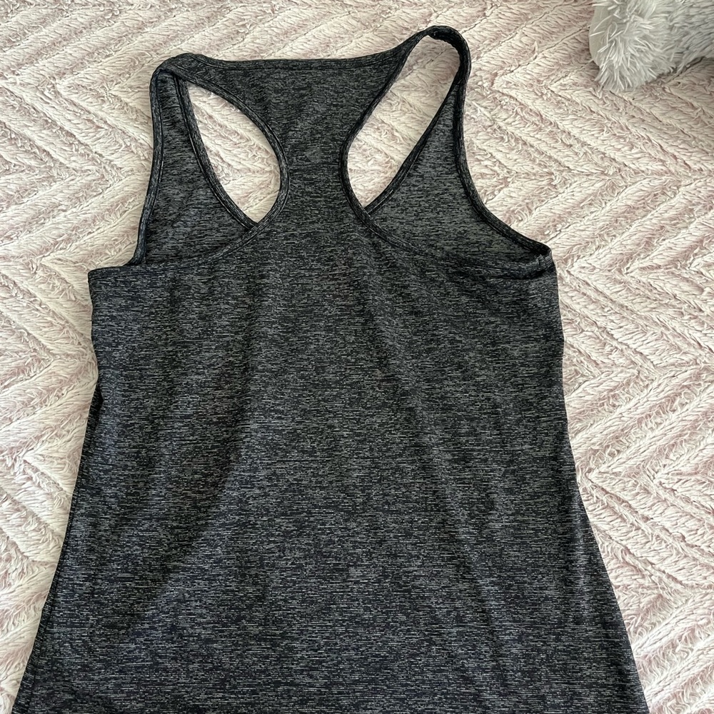 Women's Gray Racerback Tank Top - Picture 2 of 2
